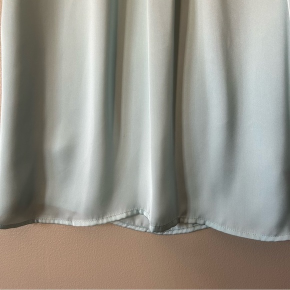 NWT Idem Ditto Seafoam Green Satin High Neck Tank/Blouse Sieze Small - Picture 10 of 11